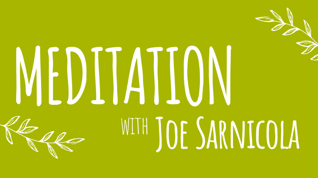 Mediation with Joe Sarnicola -- green graphic with leaves.