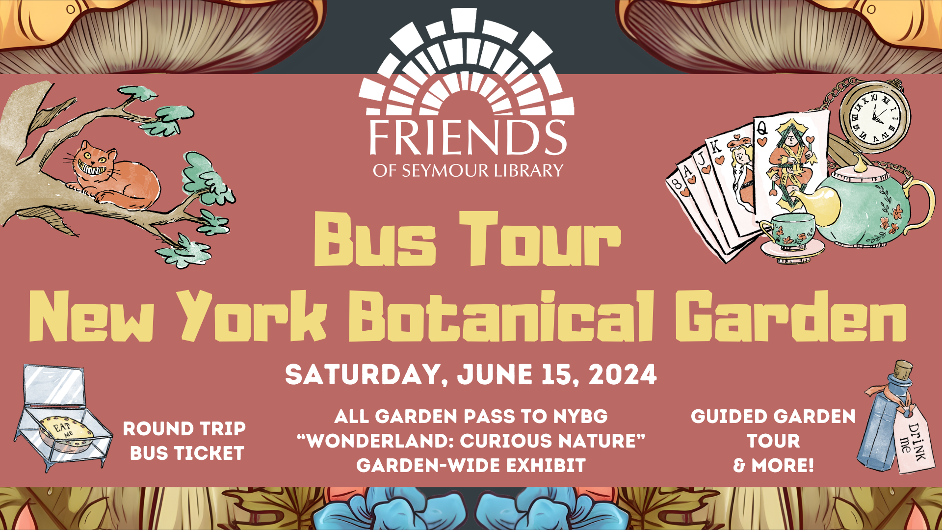Friends of Seymour Library Bus Tour to New York Bontanical Gardens on June 15