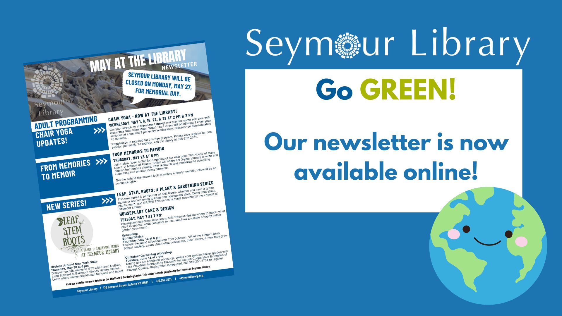 Go Green! Our newsletter is now available online!