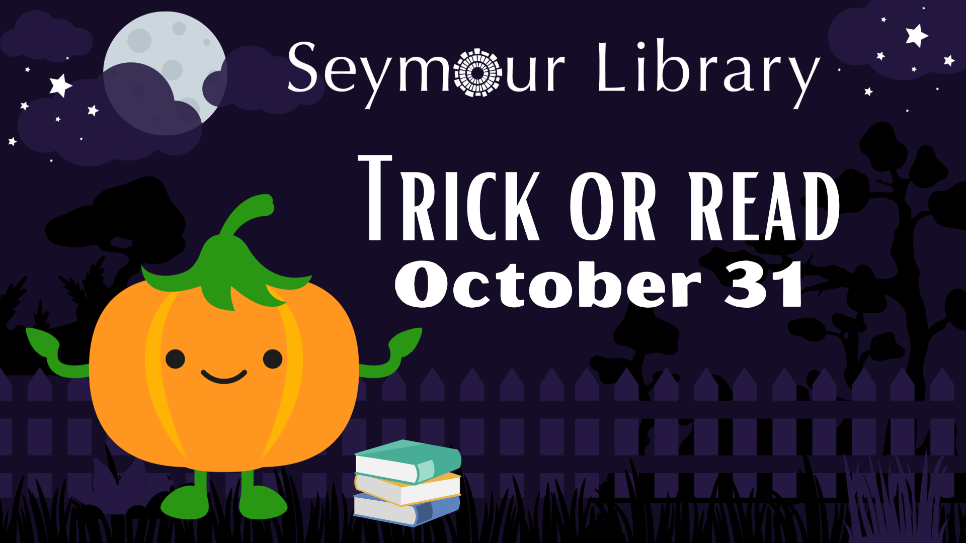 Make Seymour Library part of your Halloween plans! The library will be offering a fun trick-or-treat option for families.